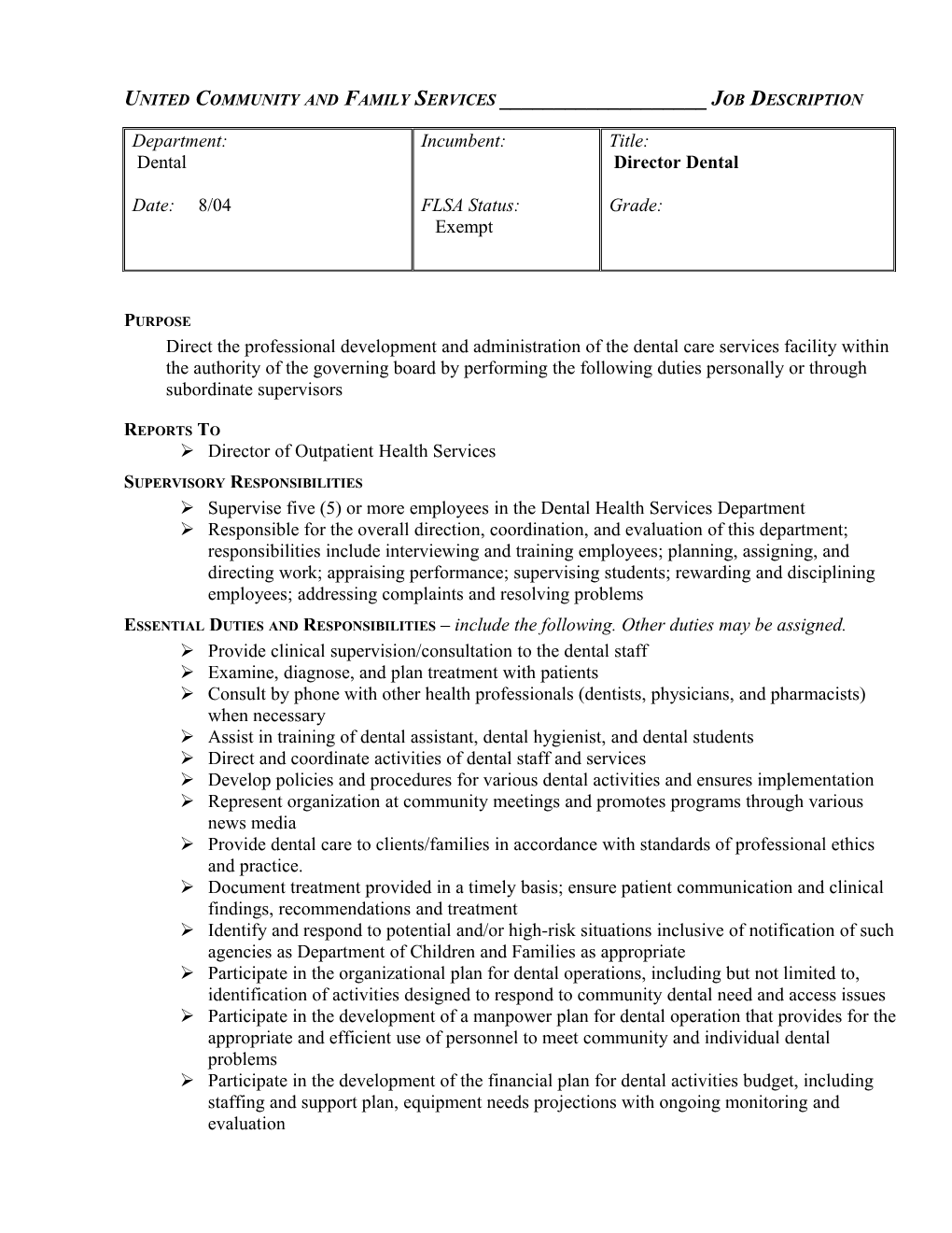 Issued By:	P.E. Acampora POLICY NO. 1.01 SUBJECT