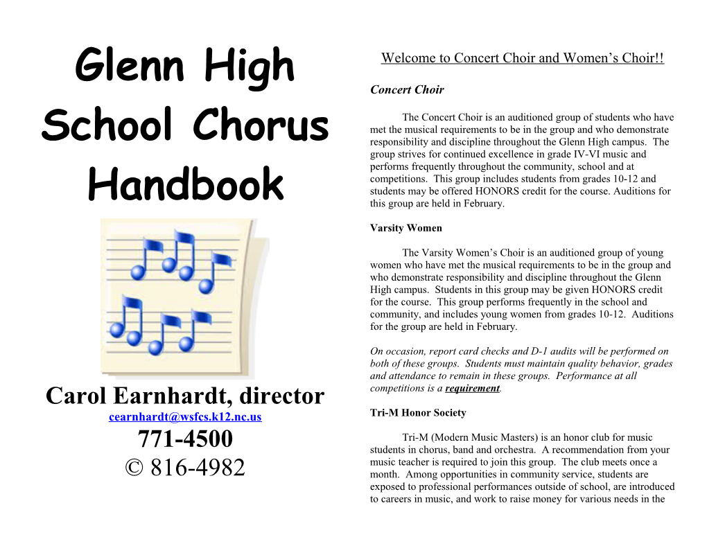 Glenn High School Chorus