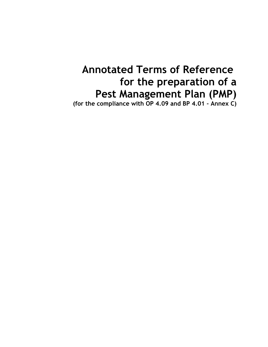 Annotated Terms of Reference