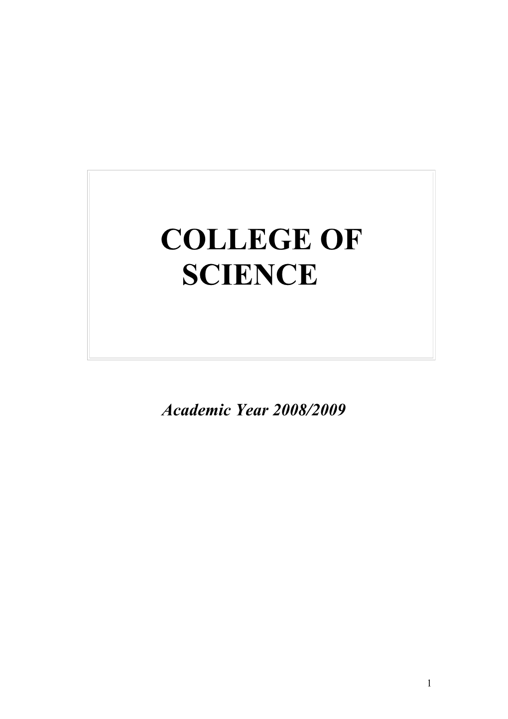 Academic Year 2008/2009