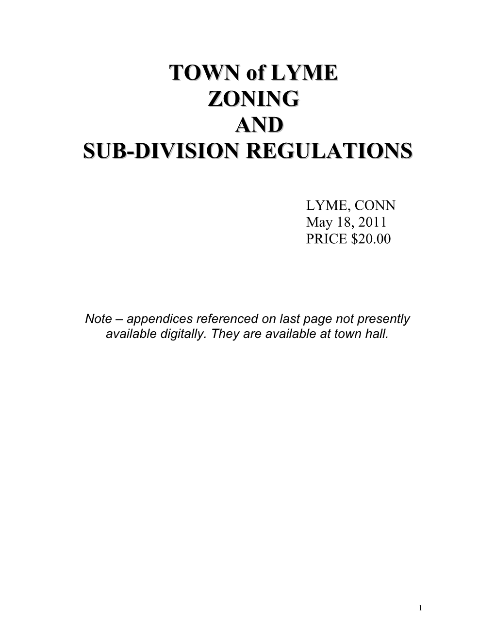 Sub-Division Regulations