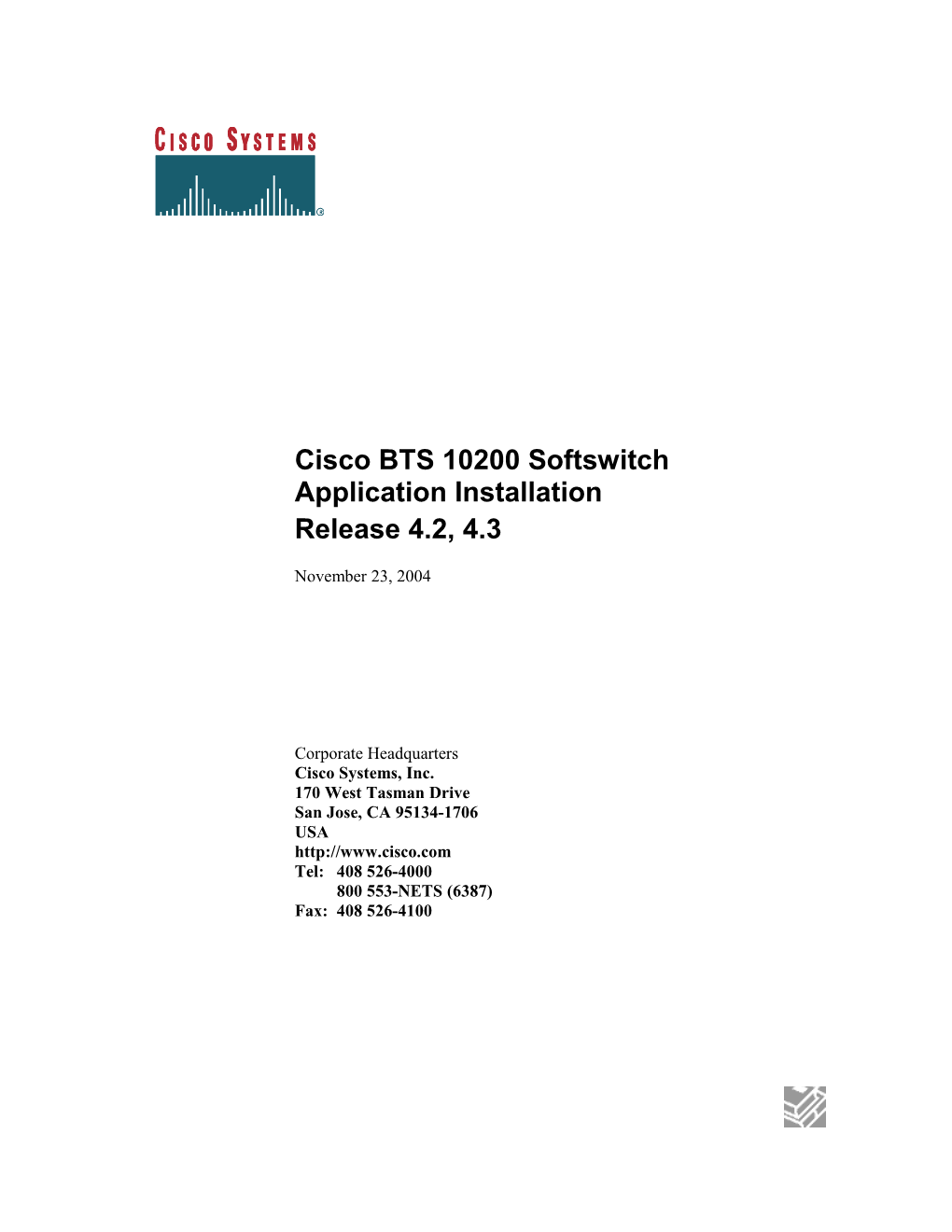 Cisco BTS 10200 Softswitch Application Installation