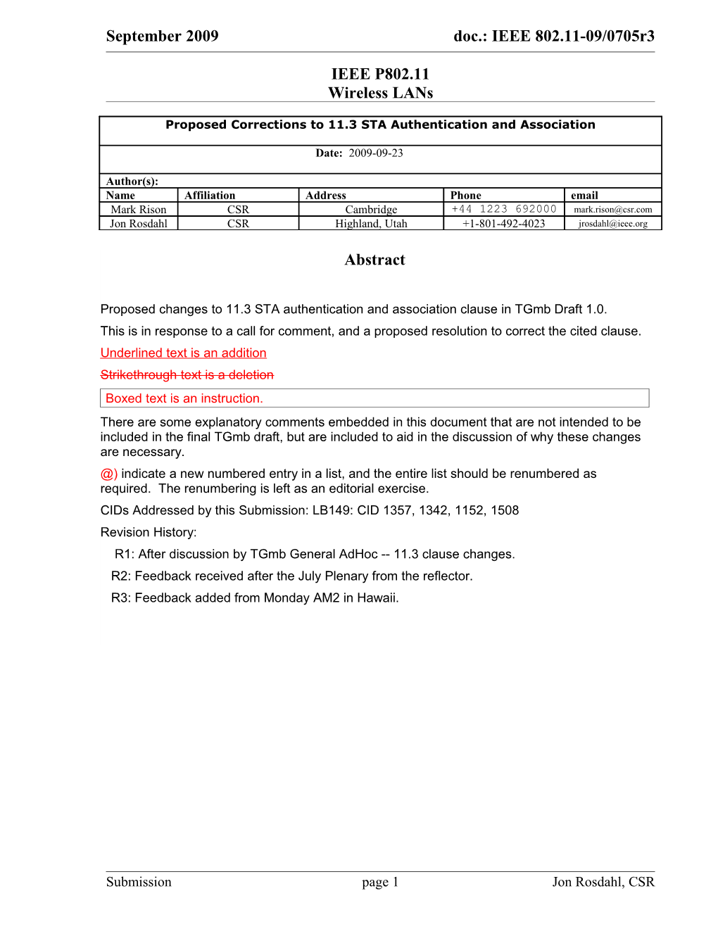 11.3 STA Authentication and Association