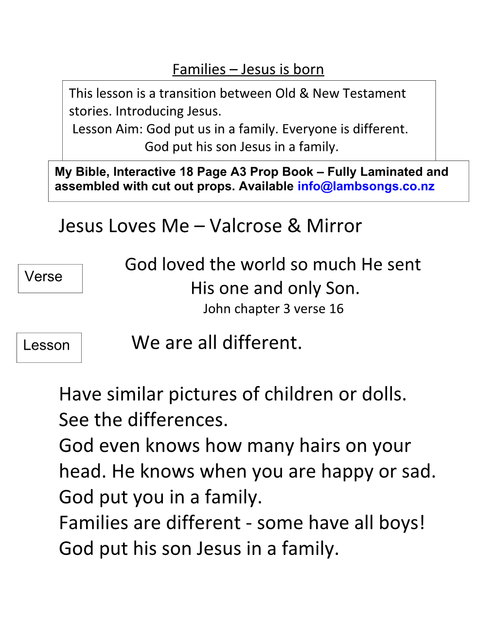 Jesus Loves Me Valcrose & Mirror