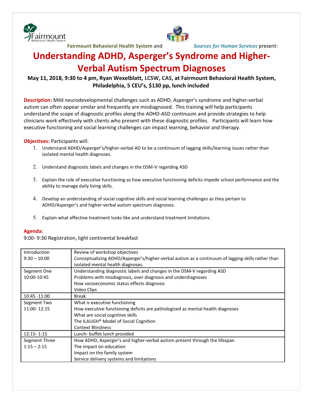 Understanding ADHD, Asperger S Syndrome and Higher-Verbal Autism Spectrum Diagnoses