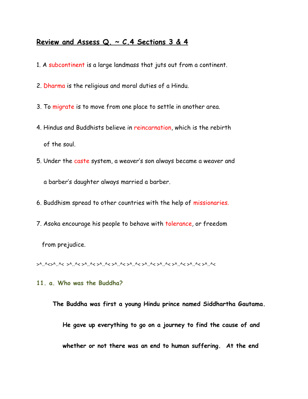 Review and Assess Q. C.4 Sections 3 & 4