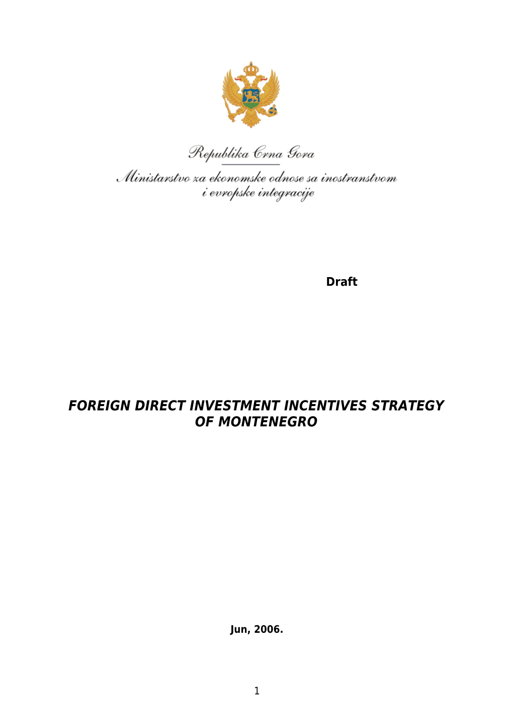 Strategija Promocije Investicija Crne Gore