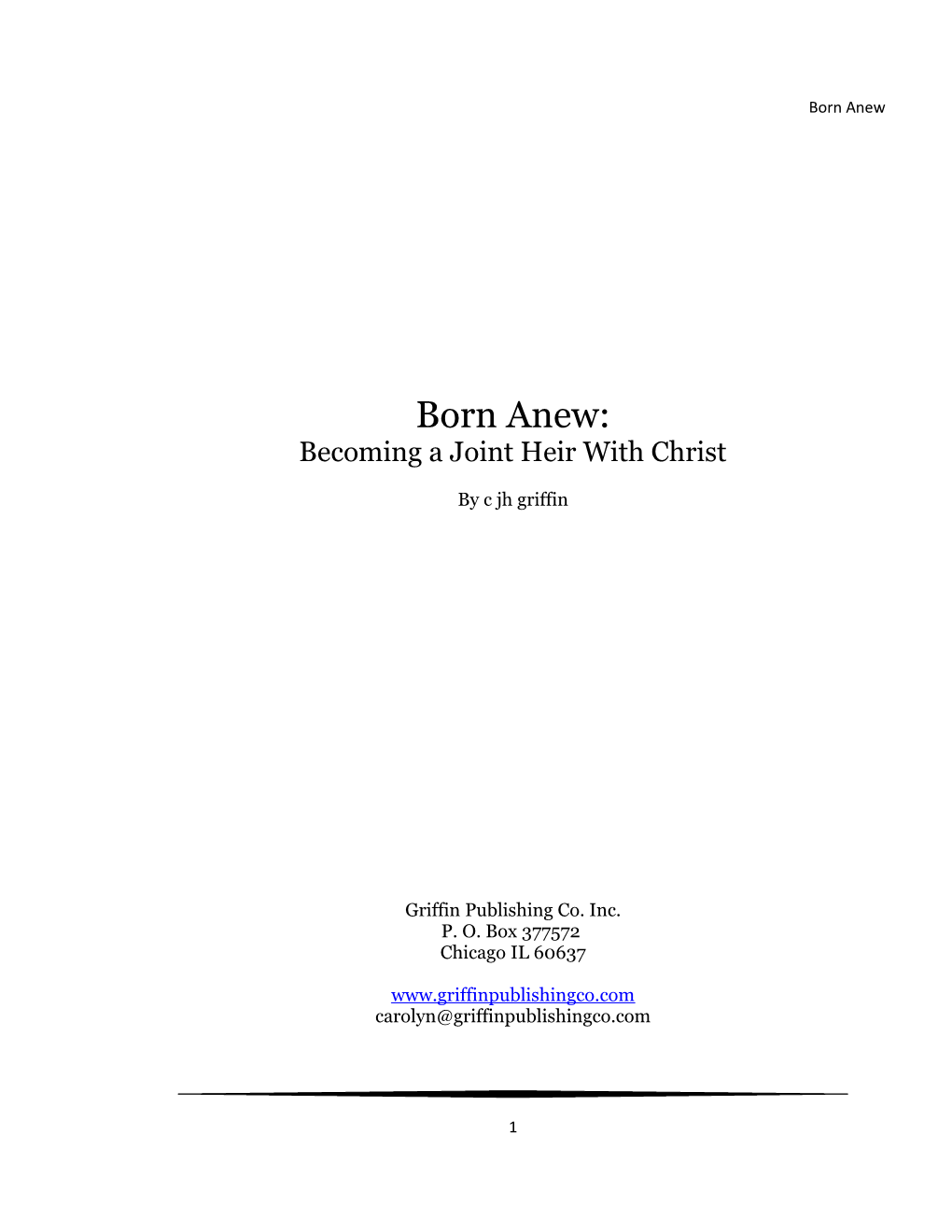 Becoming a Joint Heir with Christ
