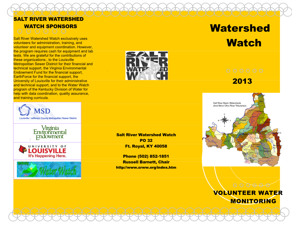 Salt River Watershed Watch Sponsors