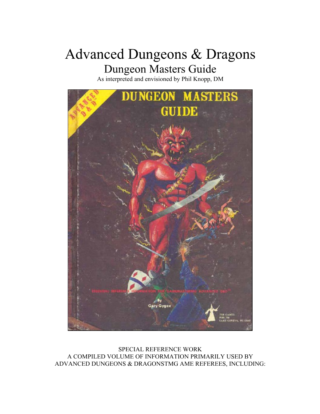 Advanced Dungeons & Dragons