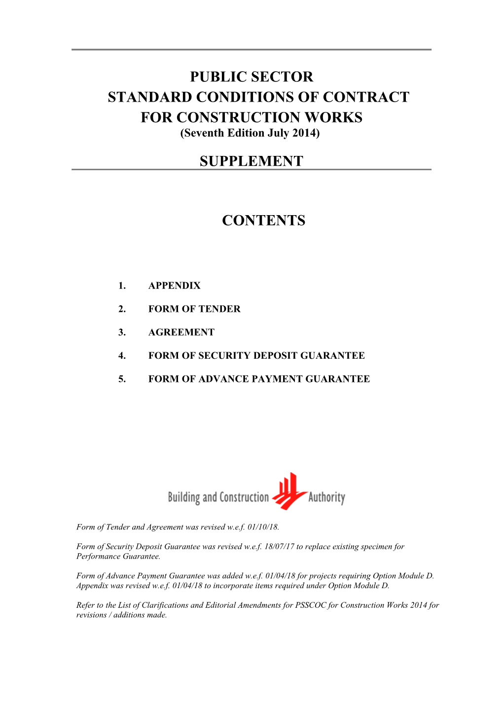 Public Sectorstandard Conditions of Contract