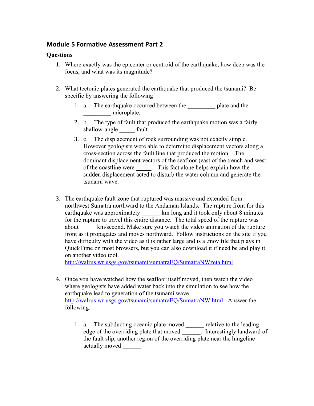 Module 5 Formative Assessment Part 2