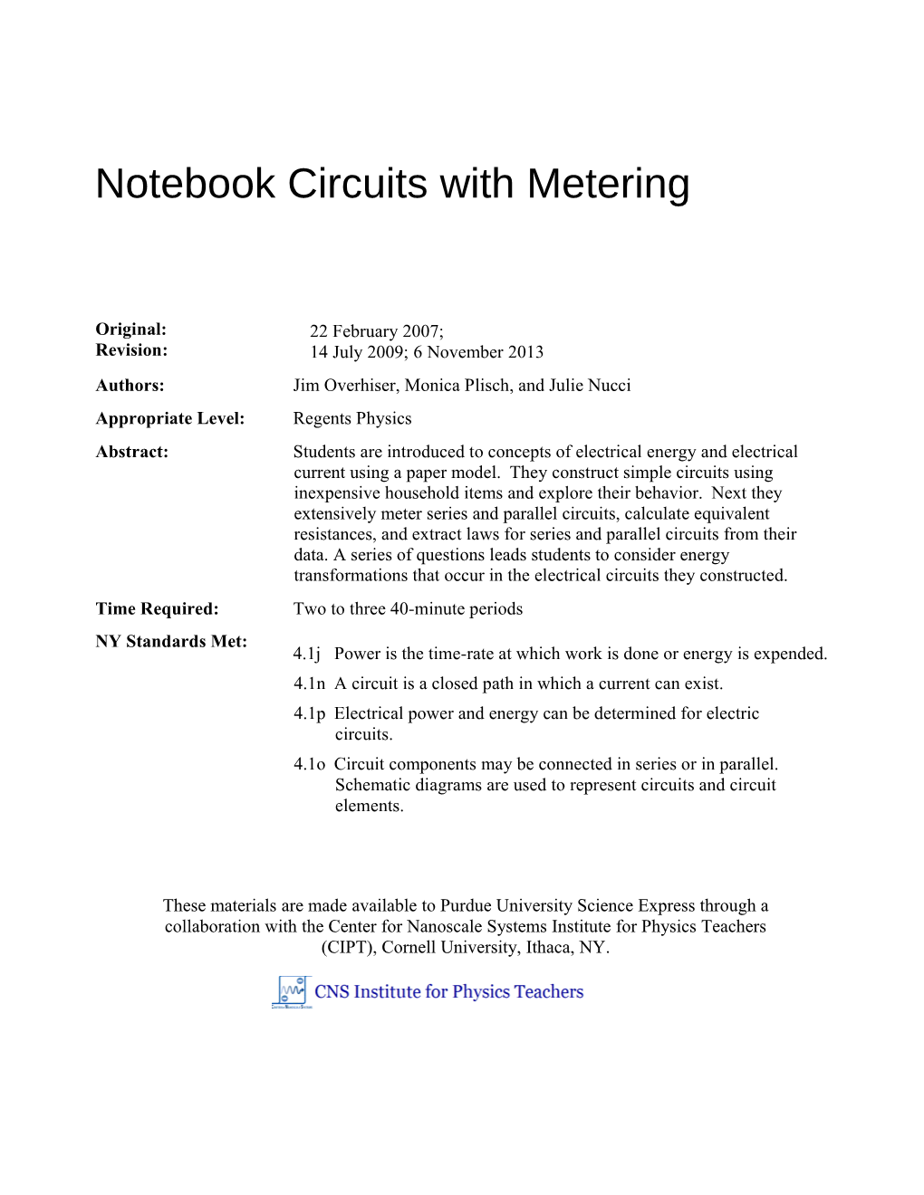 Notebook Circuits with Metering