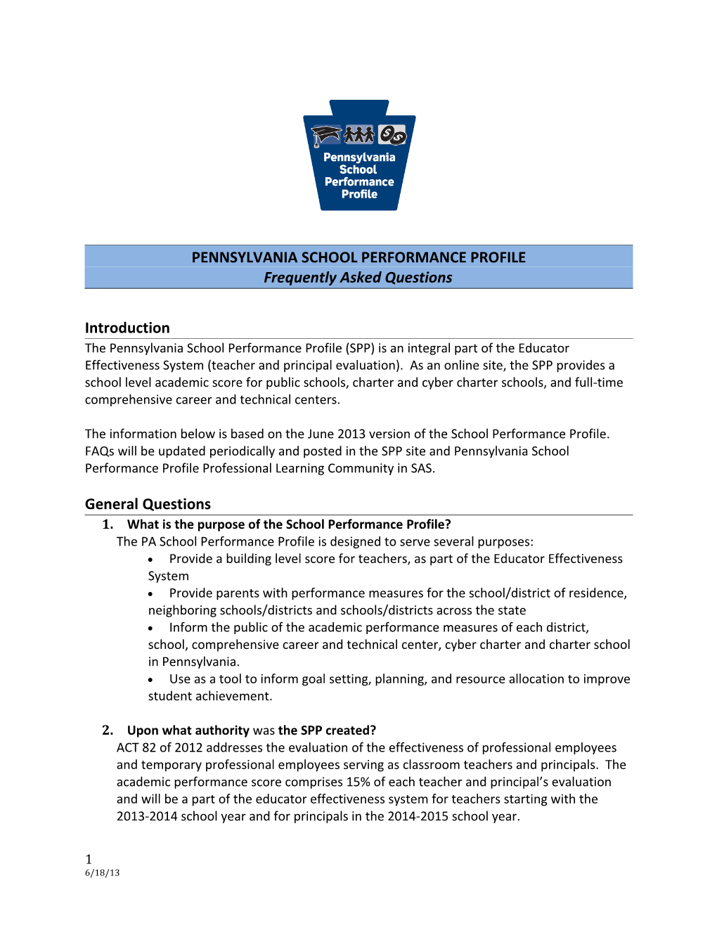 Pennsylvania School Performance Profile