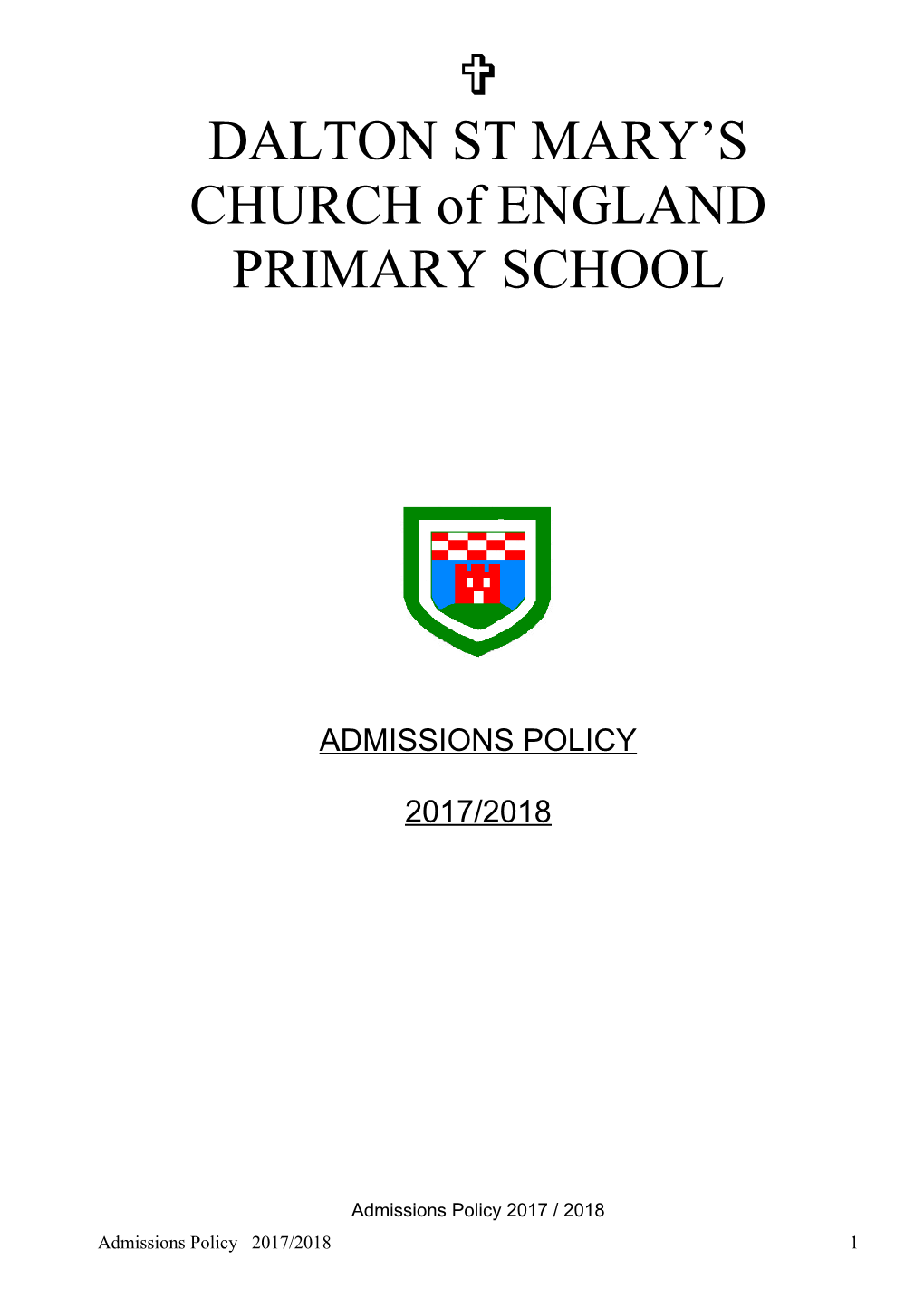 Diocese of Carlisle Sample Admissions Policy