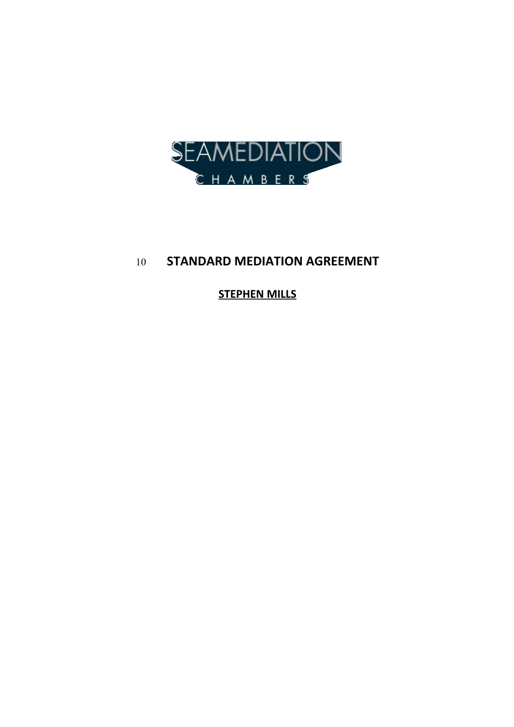 Standard Mediation Agreement
