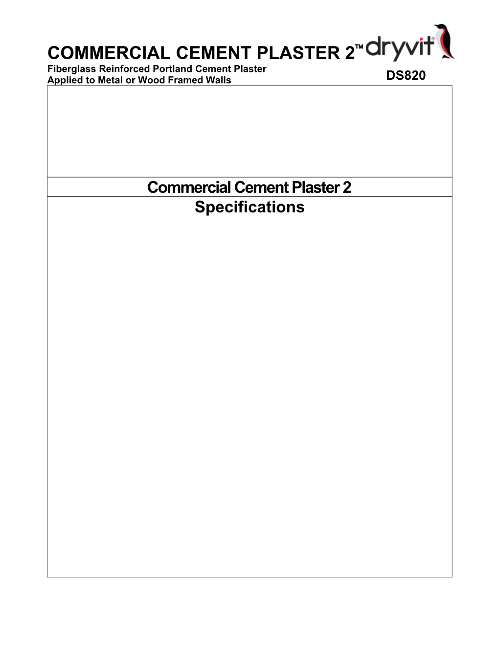 Commercial Cement Plaster 2 - DS820