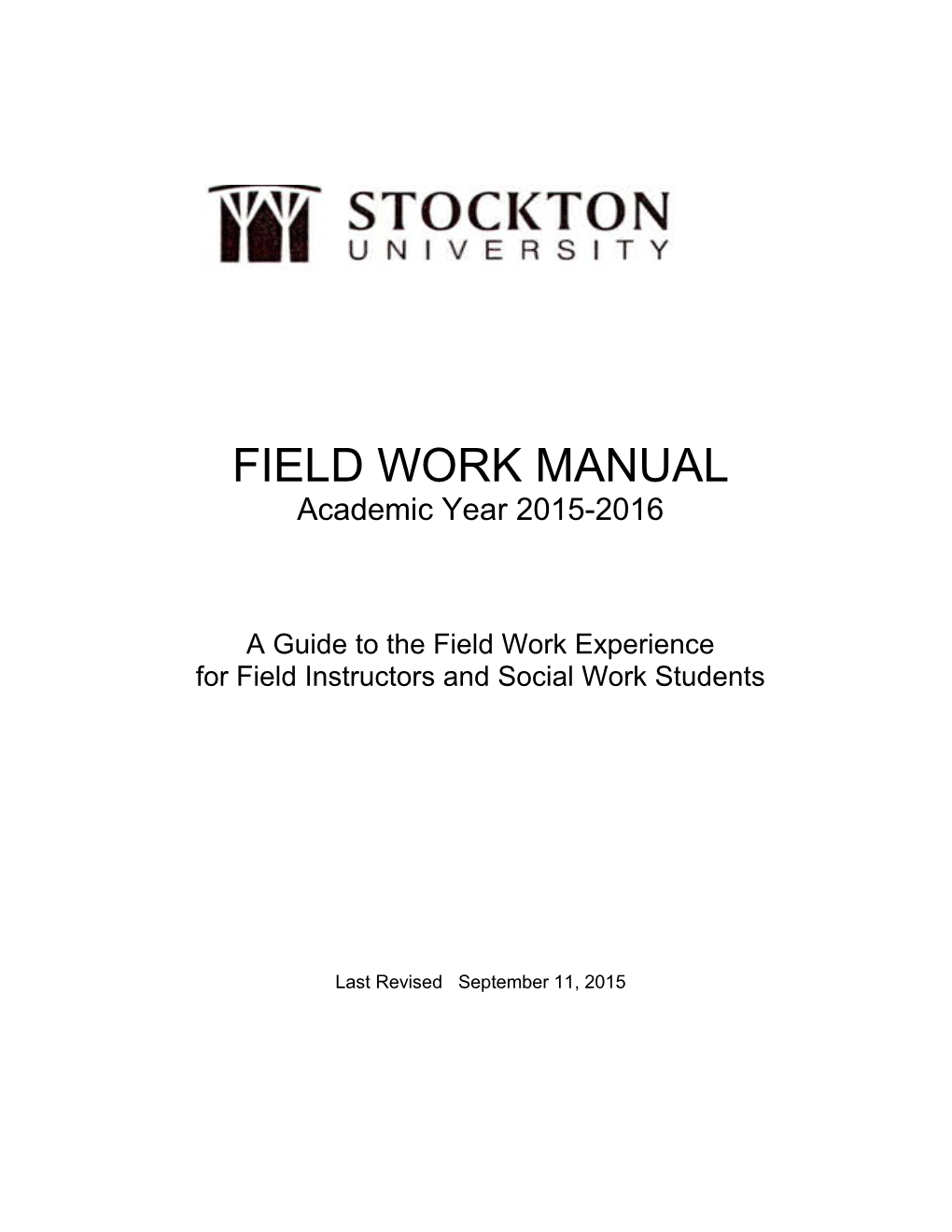 For Field Instructors and Social Work Students