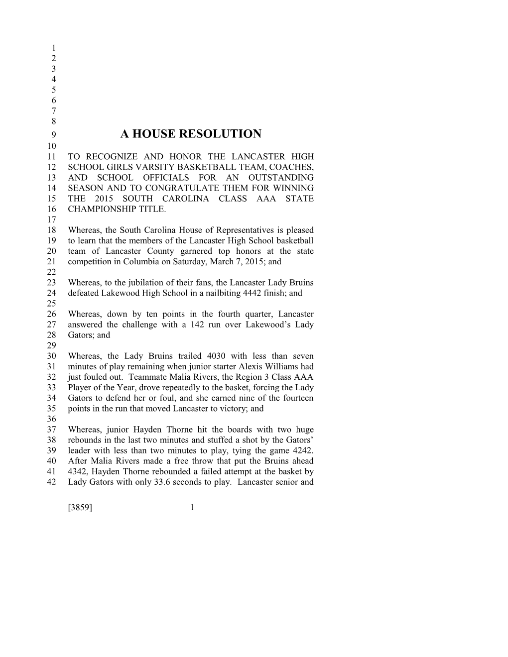 2015-2016 Bill 3859 Text of Previous Version (Mar. 18, 2015) - South Carolina Legislature Online