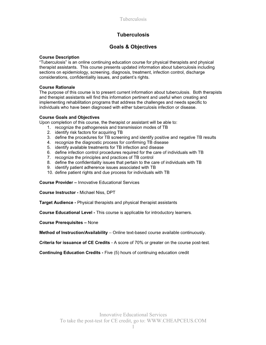 Module 1: Transmission and Pathogenesis