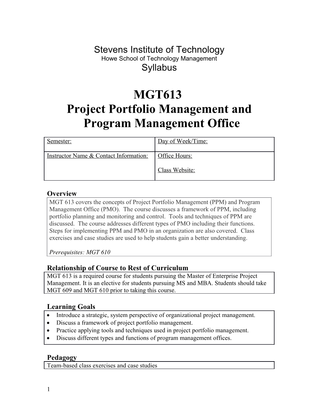 Project Portfolio Management and Program Management Office