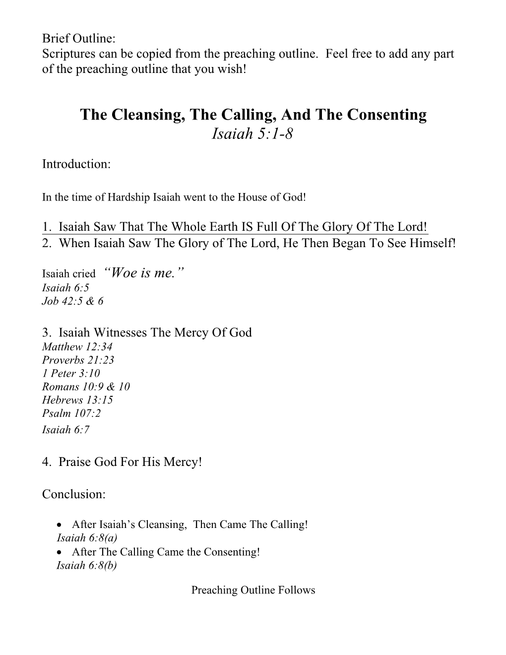 The Cleansing, the Calling, and the Consenting
