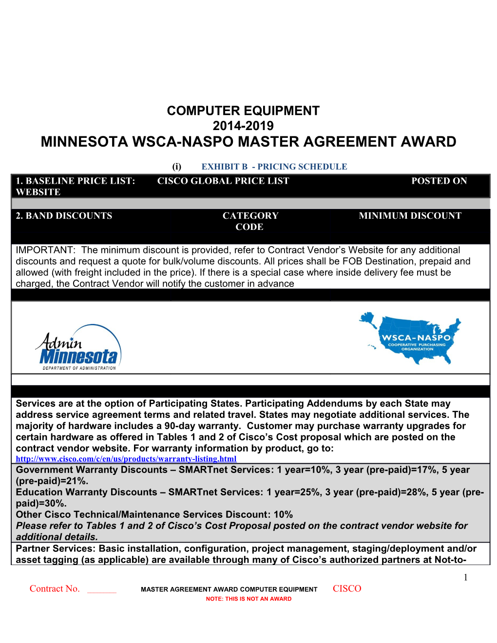 Minnesota Wsca-Naspo Master Agreement Award