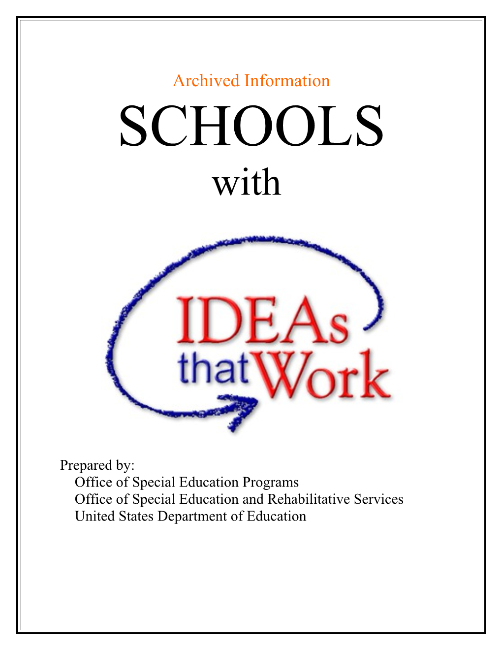 Archived Schools with Ideas That Work