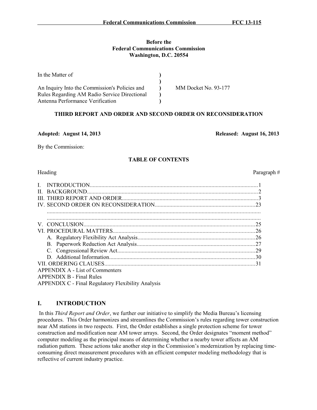 THIRD REPORT and ORDER and Second Order on Reconsideration