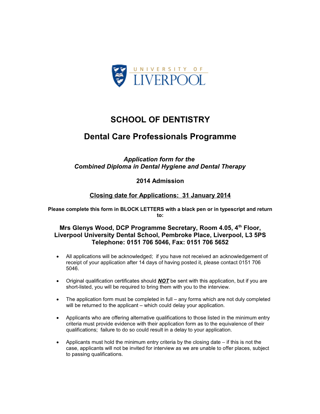 Dental Care Professionals Programme