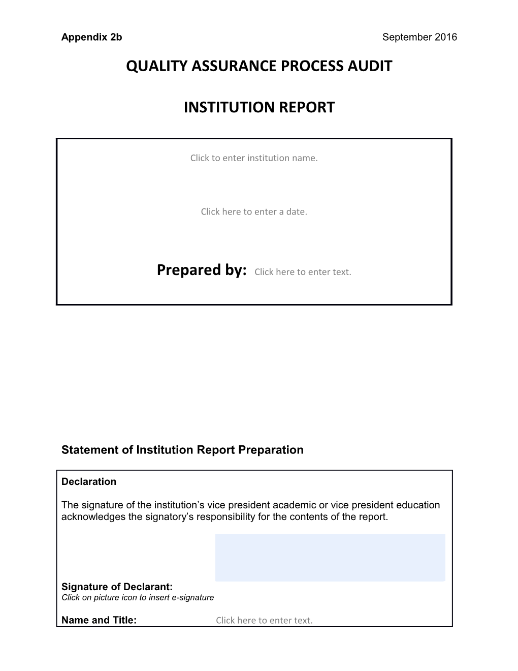 Quality Assurance Process Audit