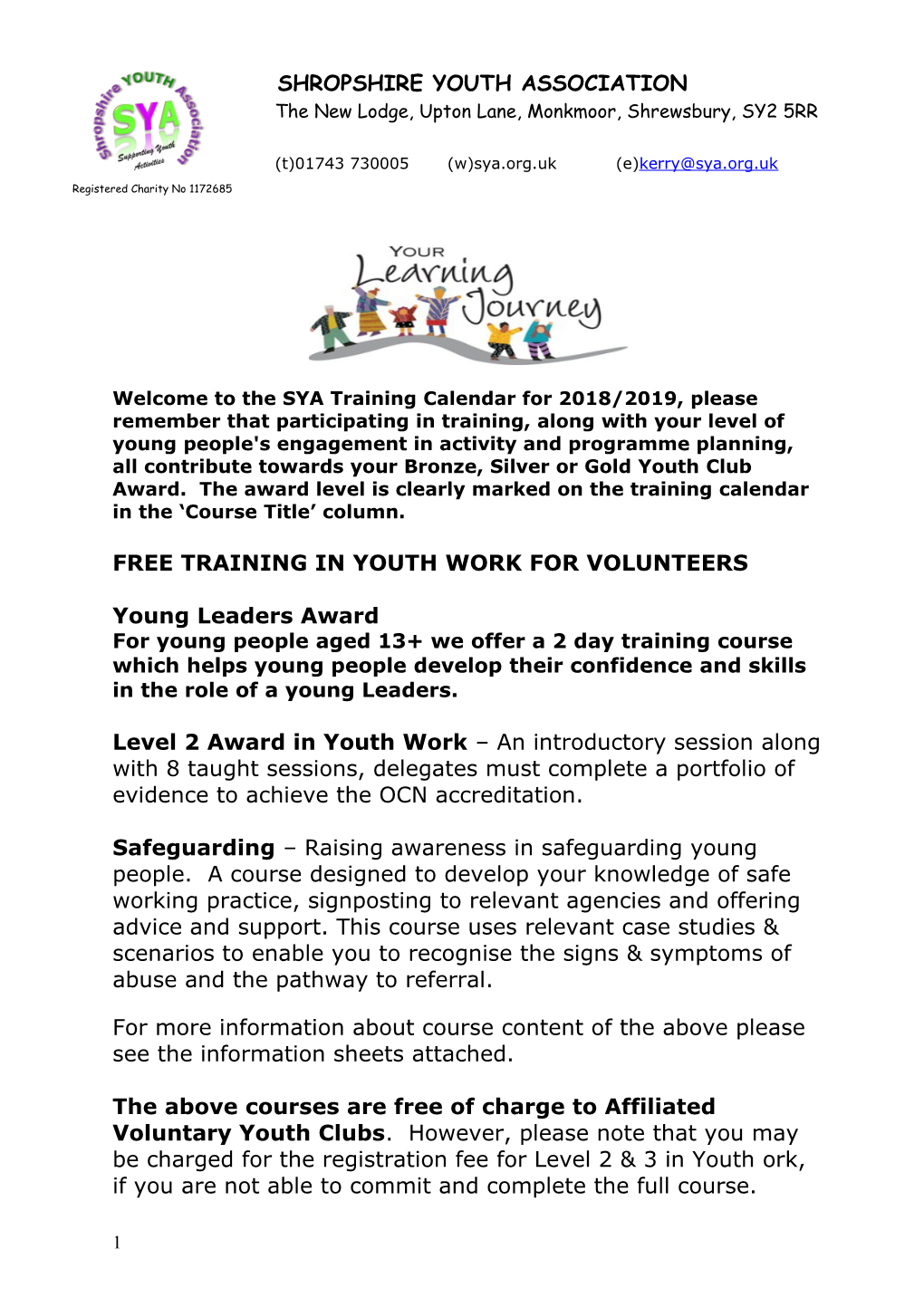 Free Training in Youth Work for Volunteers