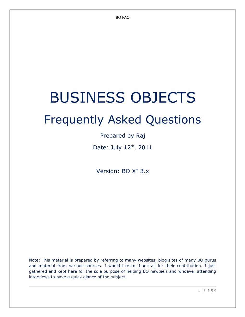 Business Objects