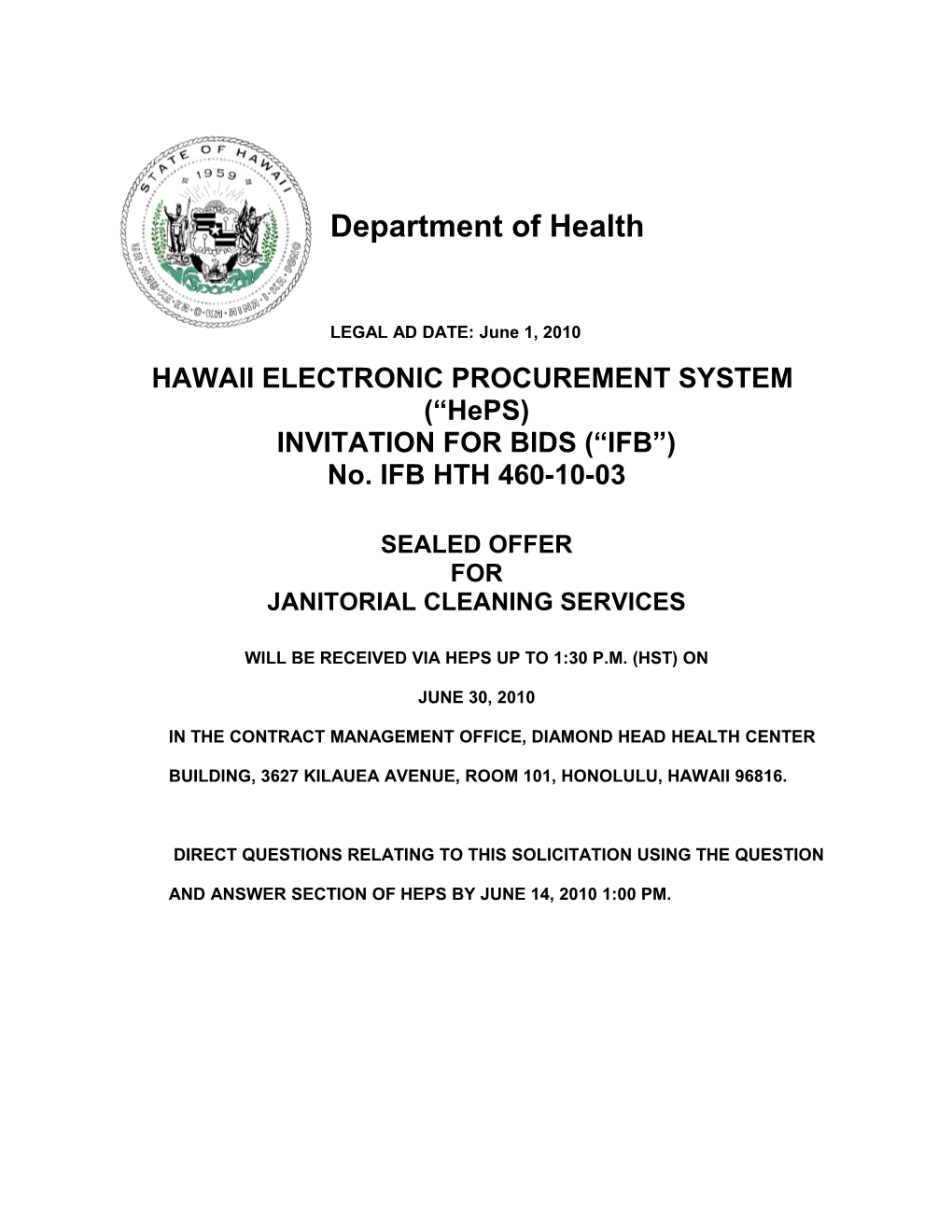 Hawaii Electronic Procurement System