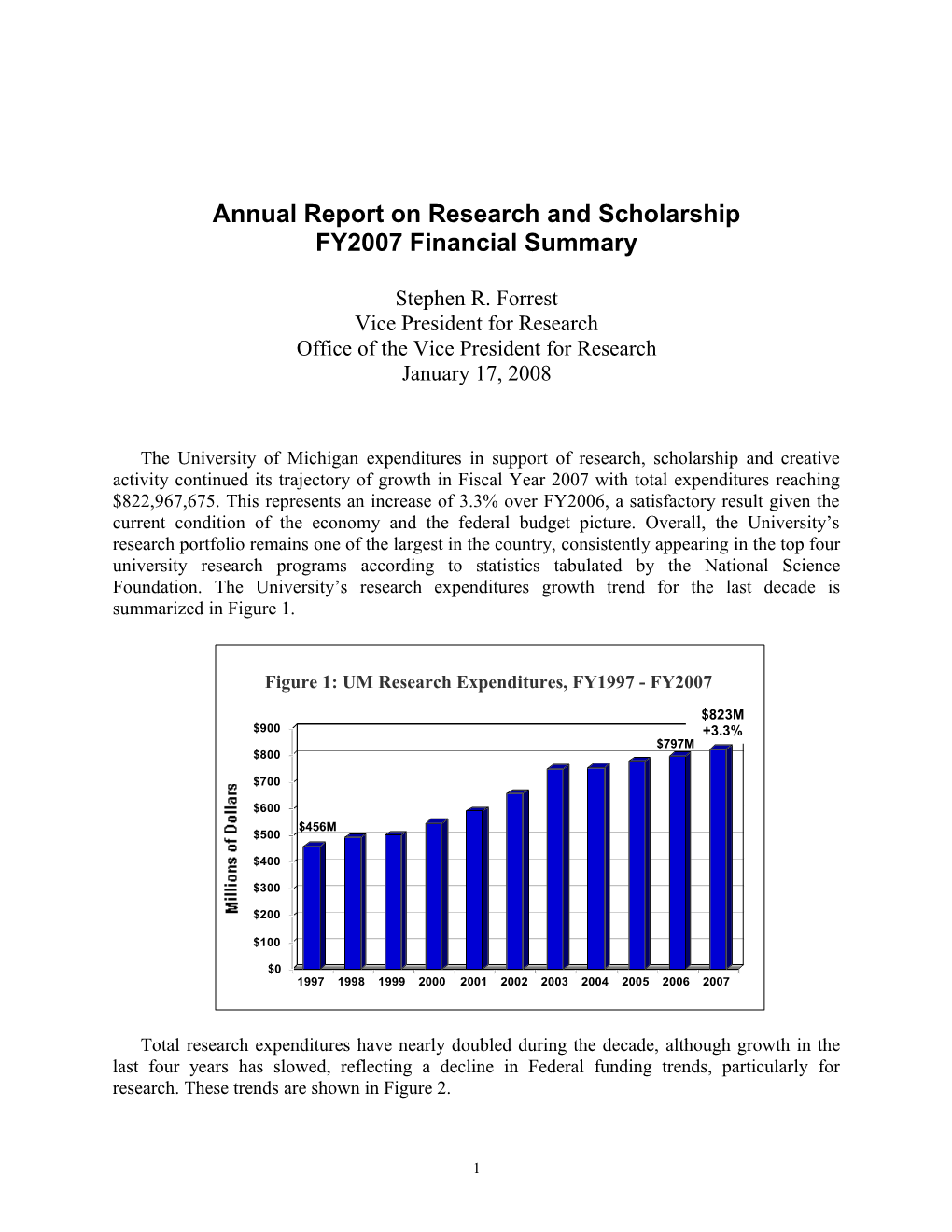 About One-Third of the University S Non-Hospital Budget Comes from Research Funding By