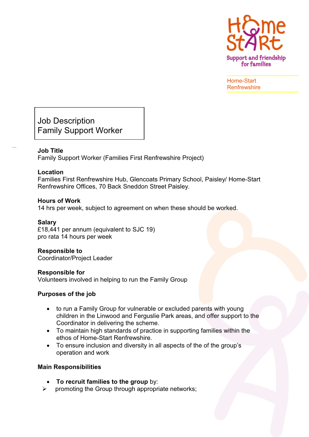 Family Support Worker (Families First Renfrewshire Project)