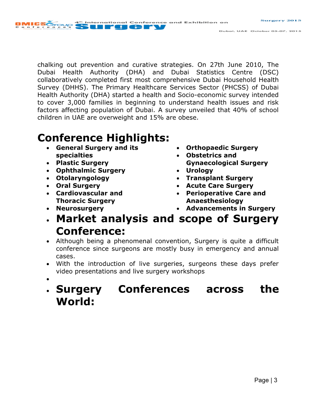 Importance of Surgery Conference