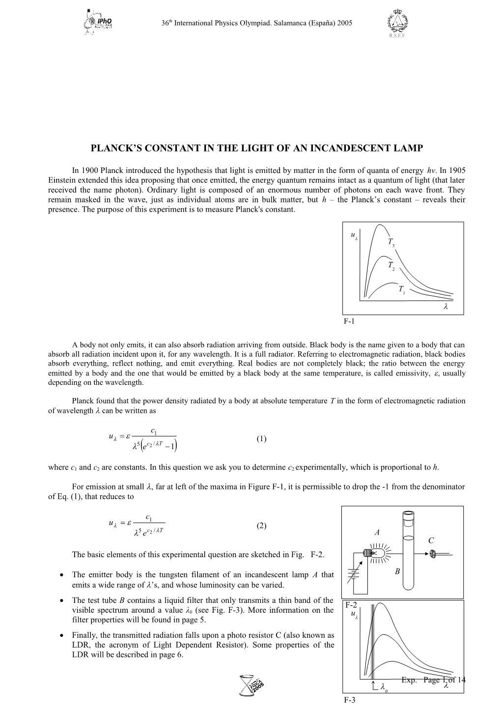 Planck S Constant in the Light of an Incandescent Lamp