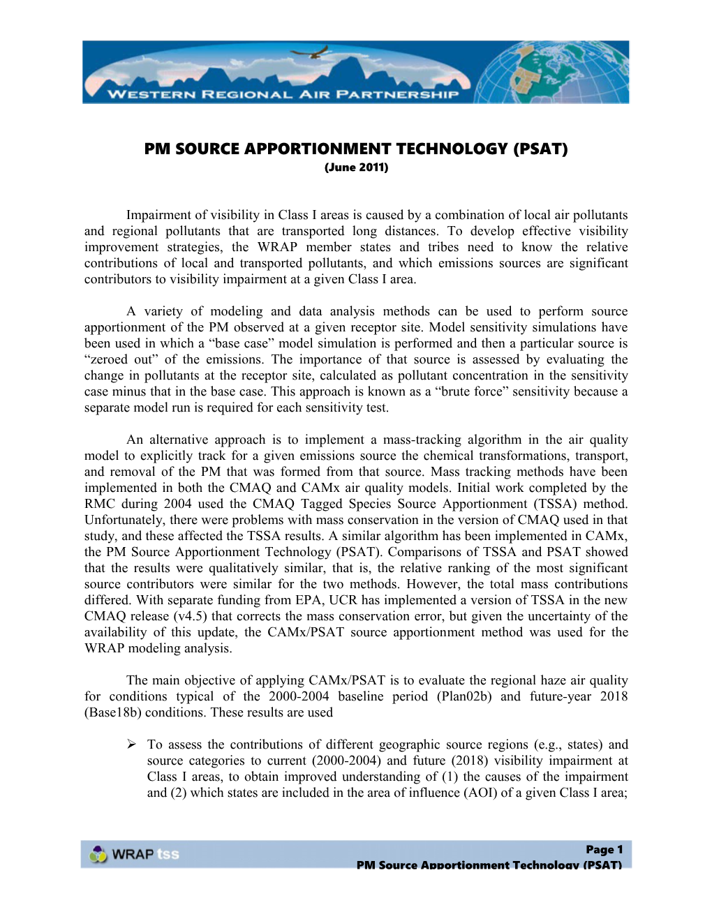 Pm Source Apportionment Technology(Psat)