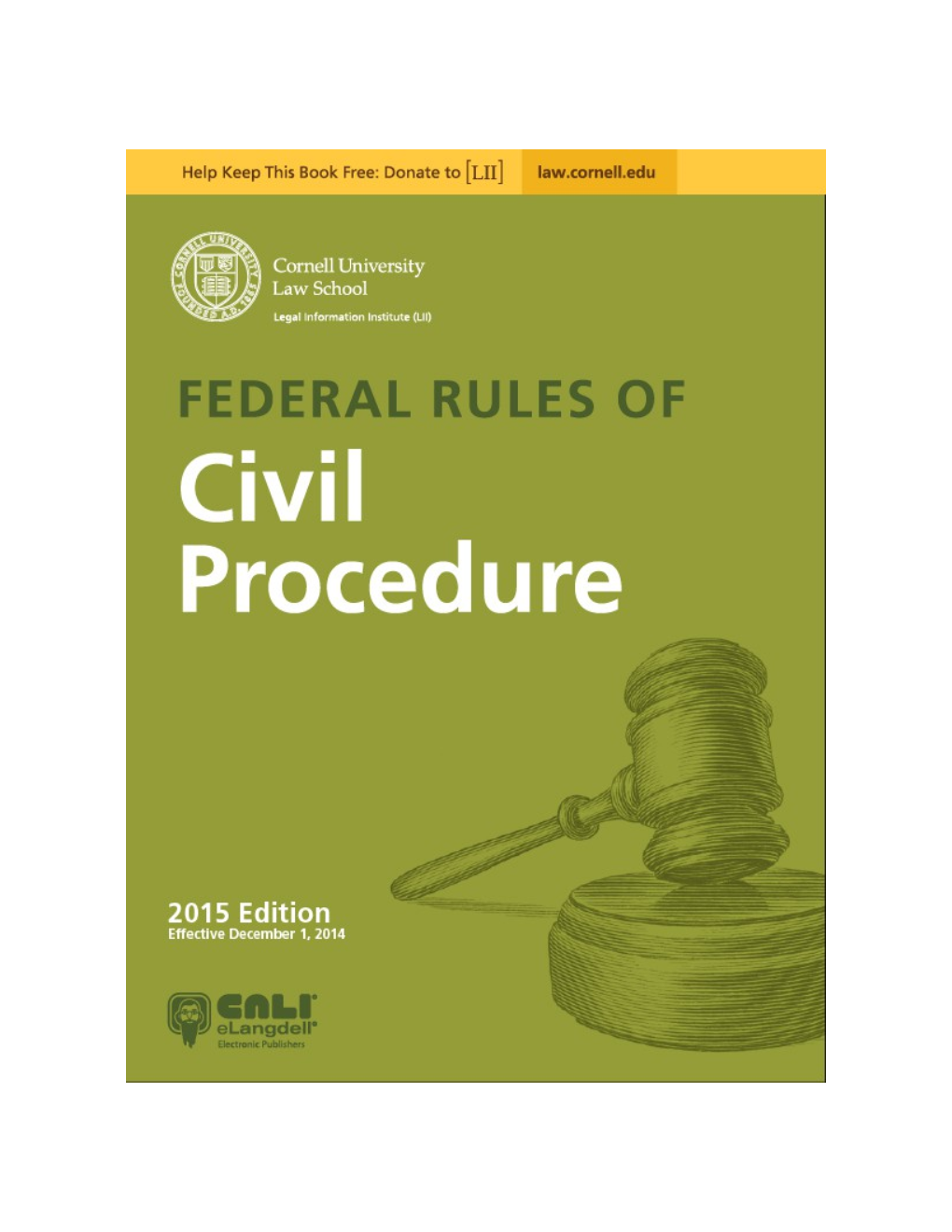 Federal Rules of Civil Procedure, 2015 Edition