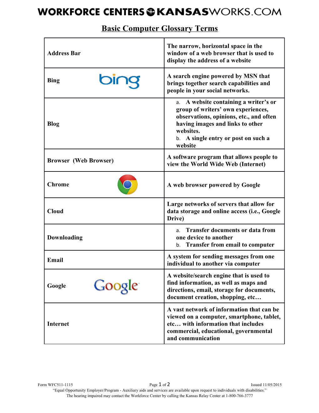 Basic Computer Glossary Terms