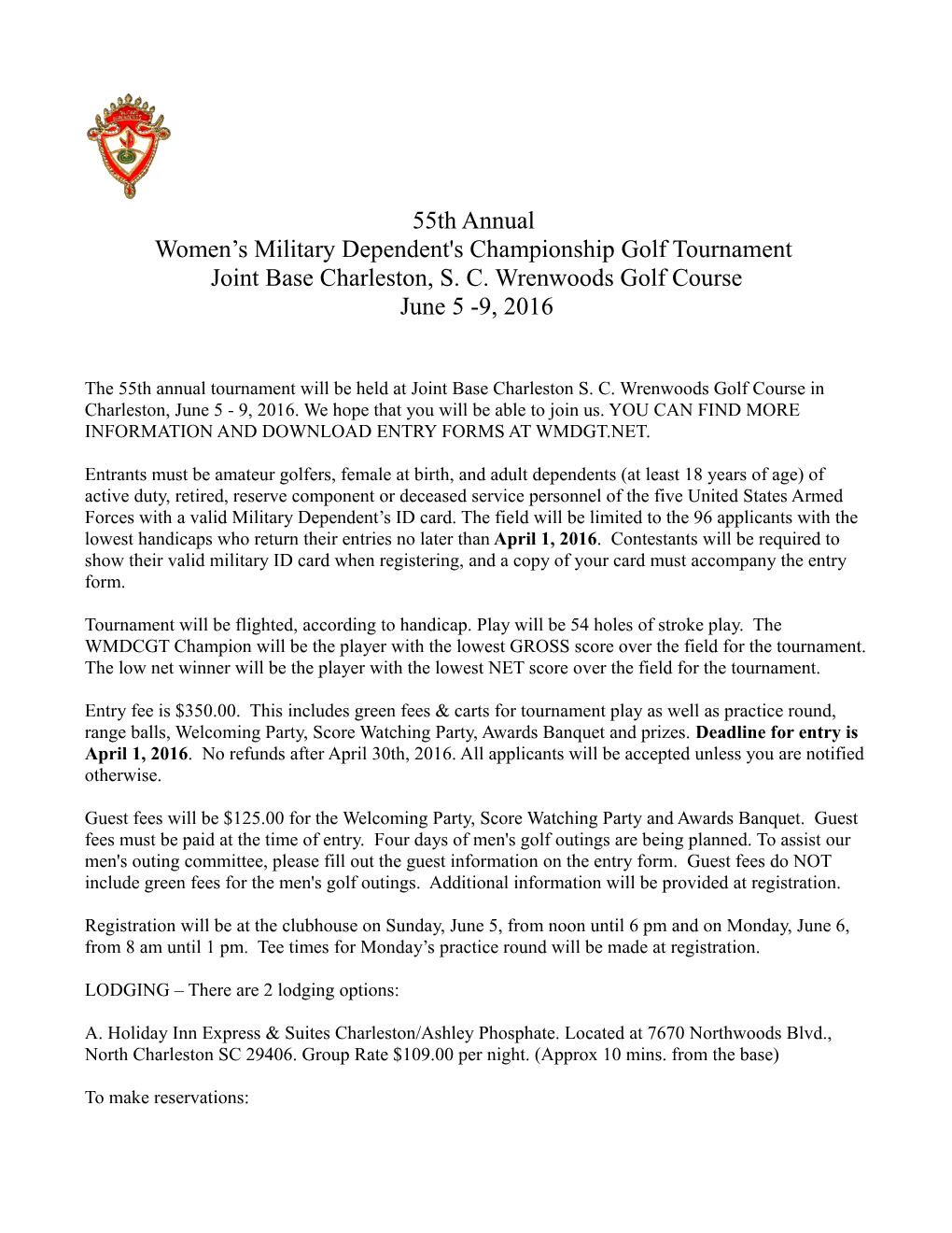 Women S Military Dependent's Championship Golf Tournament