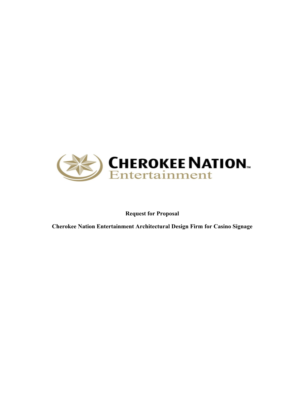 Cherokee Nation Entertainment Architectural Design Firm for Casino Signage