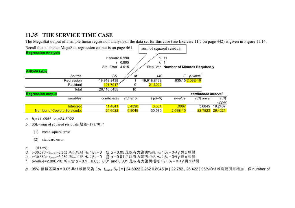 11.35 the Service Time Case