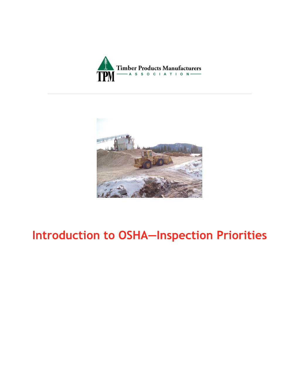 Introduction to OSHA Inspection Priorities