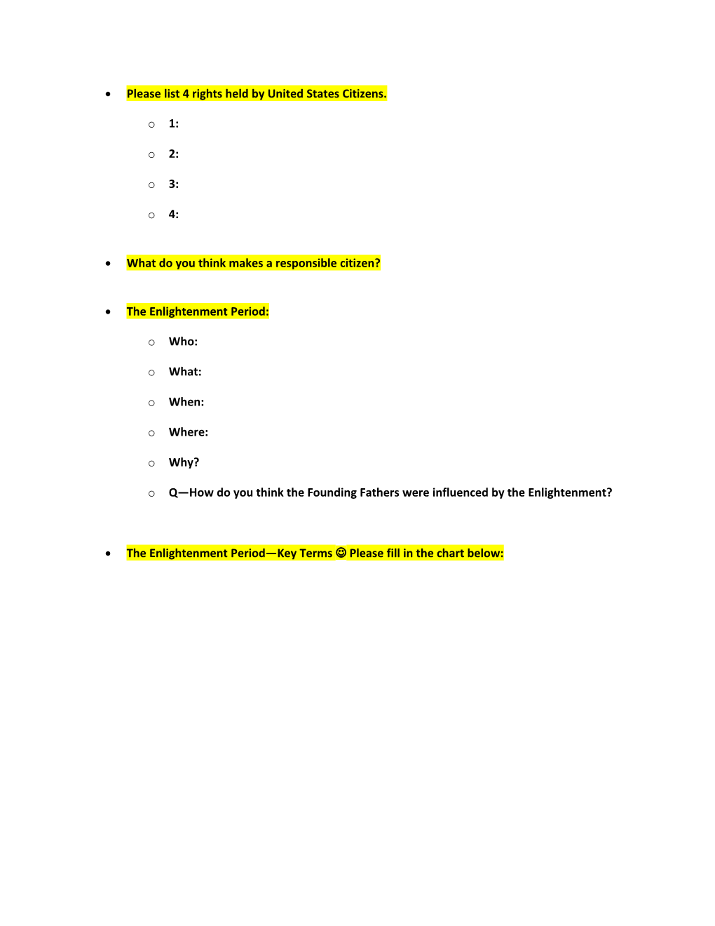 MJ Civics Segment 1 Exam Review Worksheet