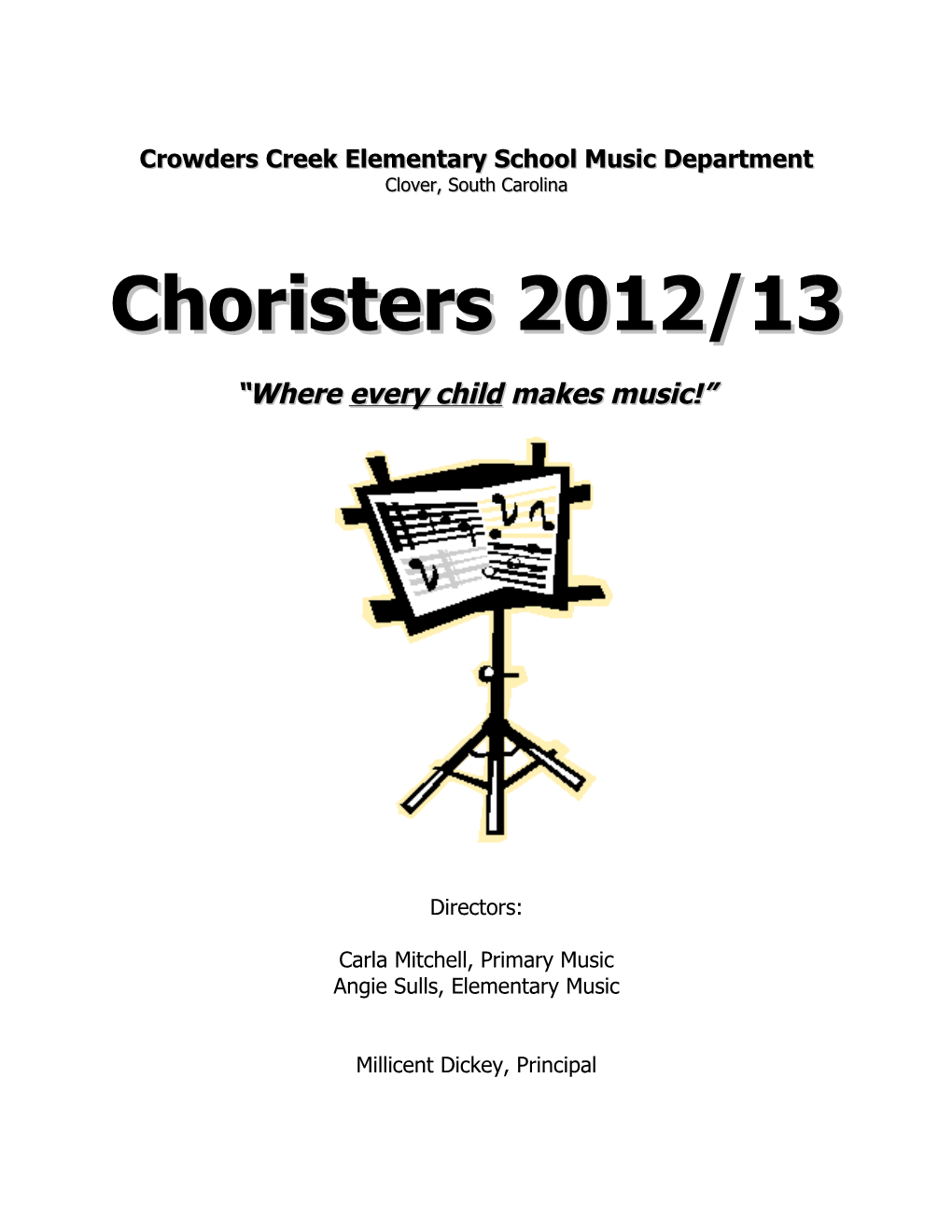 Crowders Creek Honors Chorus