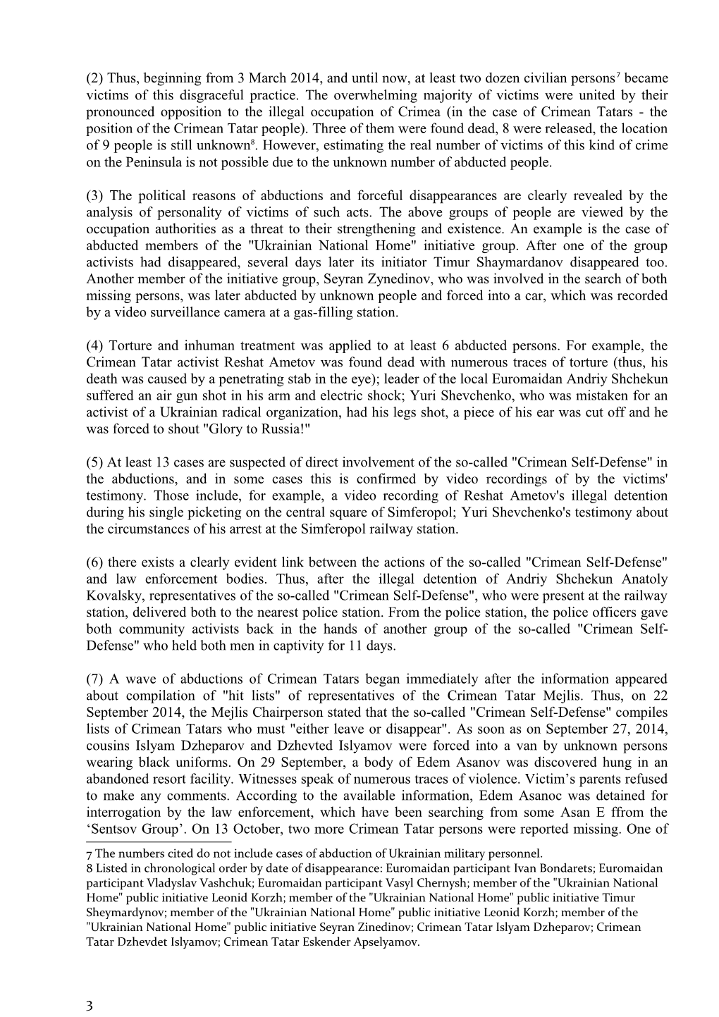 Communication Within ICCPR on Violations Committed by the Russian Federation on the Territory