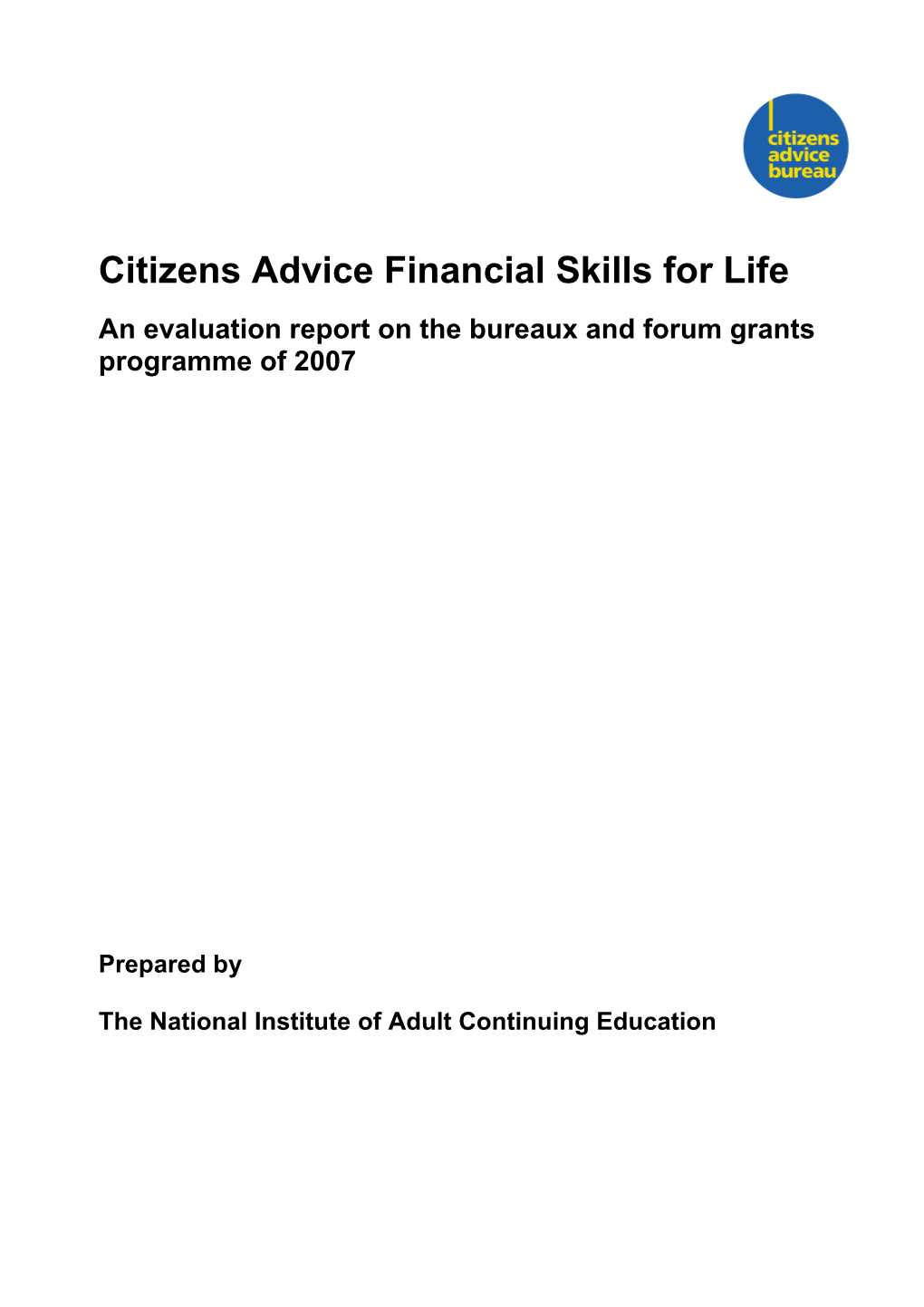 Citizens Advice Financial Skills for Life