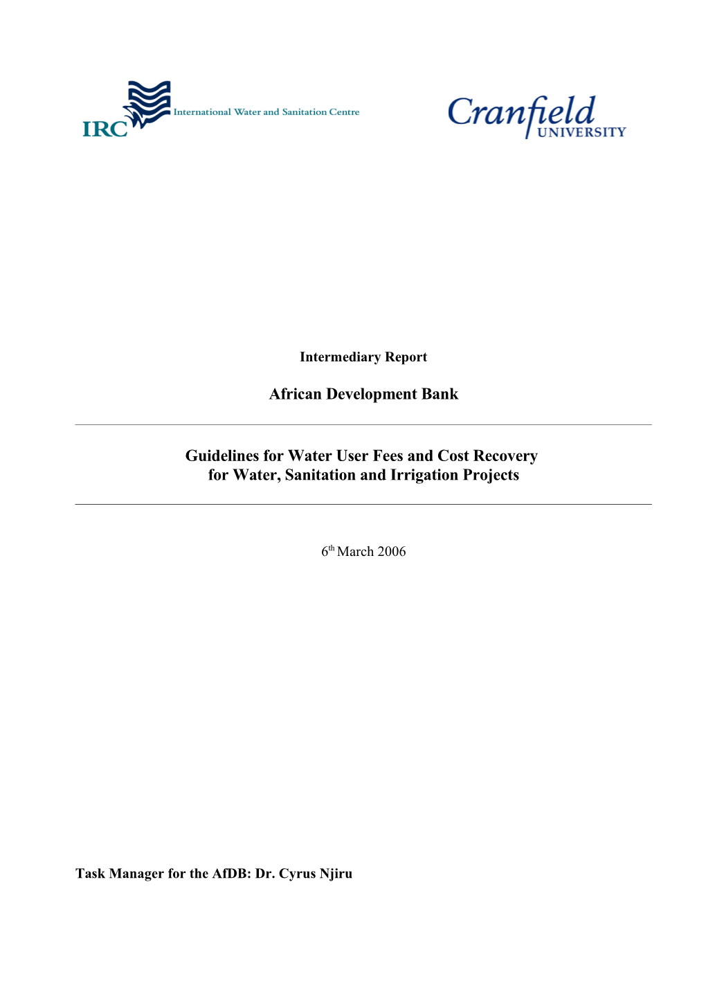 Cost Recovery Guidelines Afdb 2006
